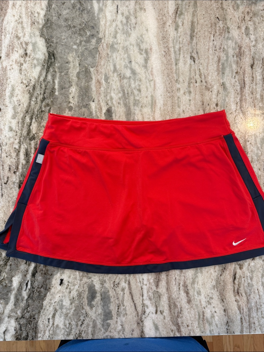 Nike Red Athletic Skort with Navy Trim